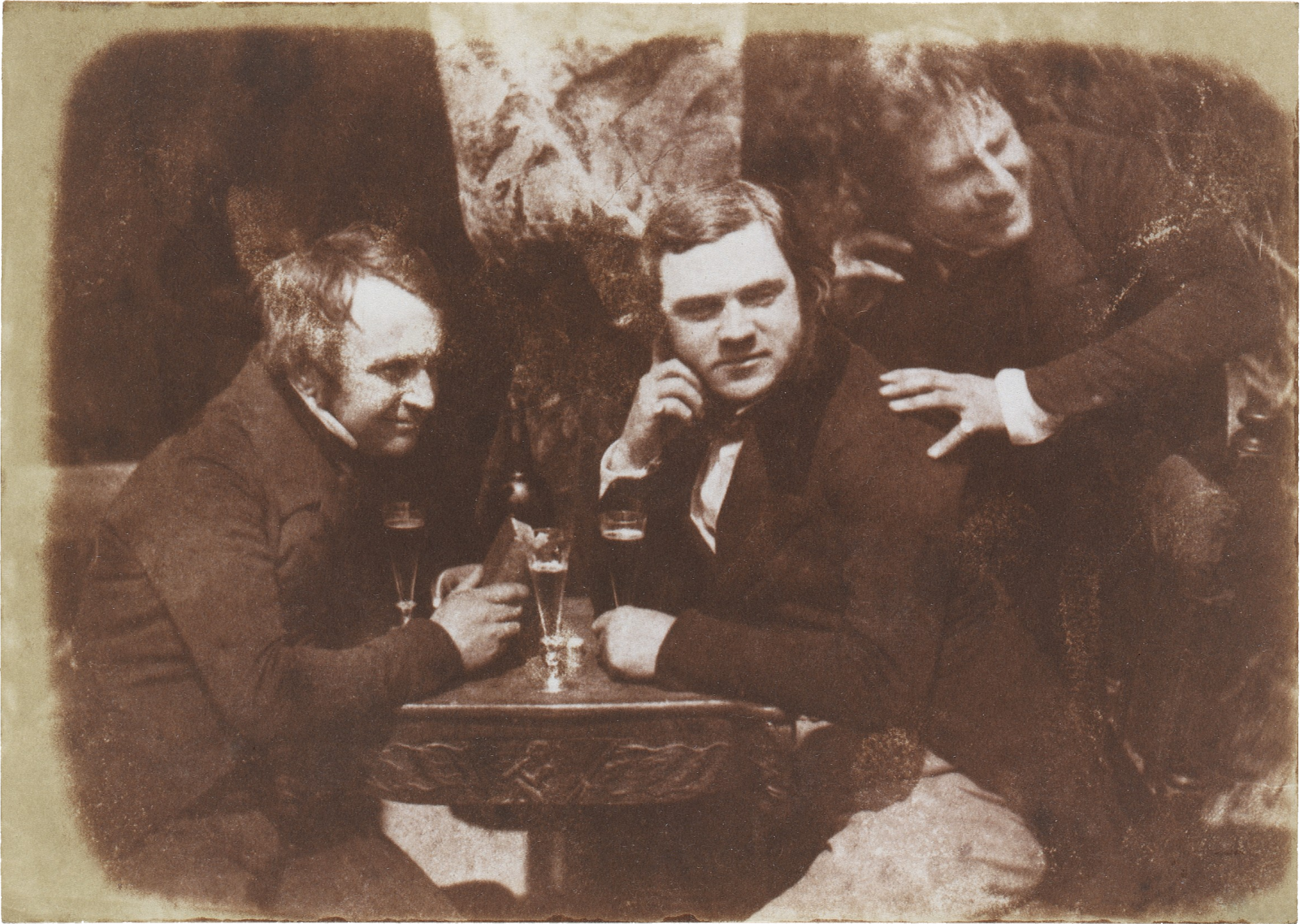 Pierwsza fotografia picia piwa Szkocja 1844