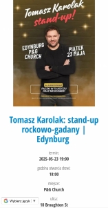 45F BILETY NA WYSTĘP KAROLAKA 23/05